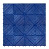 Vented Modular Interlocking Flooring Tiles x 120 Blue With Edges & Hexagon LED Lighting 14 White Lights & Border 6500K 3 Mount Options & Suspended Ceiling Kit Single Garage Floor Mat 3.2m x 6m 19.2m2