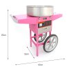KuKoo Commercial Cotton Candy Floss Machine & Cart / 500 candy floss sticks / Retro Pink / 900w