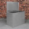 Large Storage Feed Bins 64L Galvanised Metal Waterproof Rodent Proof Outdoor Farm Garden Stables Animal Lockable Container Free Pad Lock | 2 Compartments
