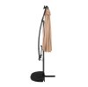 LED Cantilever Parasol 3m With Half Fan Base - Beige