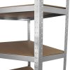Corner Racking Garage Galvanised Shelving / 900mm x 300mm x 1800mm Racks Storage Unit / 5 Shelves MDF & Galvanised Steel