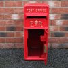 Royal Mail Post Box with Floor Stand ER Cast Iron Wall Mounted Wedding Authentic Pillar Replica Lockable Post Office Letter Box Red