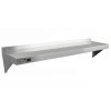 KuKoo Commercial Catering Corrosion Resistant x 2 Stainless Steel Kitchen Wall Shelf & Free Microfiber Cloths 1400mm x 300mm