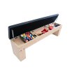 7-In-1 Games Table & Storage Benches x 2 - Oak
