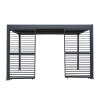 Aluminium Pergola With Anthracite Blinds & 2 Shutter Panels - 3m x 4m