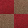Carpet Tiles 40 x Sand & Scarlet Red 10 Metres Squared Heavy-Duty Commercial Hard Wearing Flooring Domestic Premium Office Home 50cm x 50cm MonsterShop
