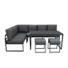 Table Top Pizza Oven & Aluminium Corner Sofa Set - Anthracite Grey