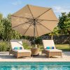 LED Tilt Parasol 2.7m - Beige