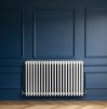 Traditional 4 Column Radiator & Valves - 600 x 1010mm - White