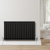 Oval Single Column Radiator - 600 x 1020mm - Black