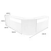 Luna LED Shop Counter Set CM60, TB60 & 2 x B1500 - White
