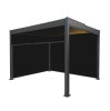 Aluminium Pergola With Anthracite Blinds & LED Lights - 3m x 3m