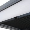 Anthracite Aluminium Pergola With White Blinds - 3m x 3m