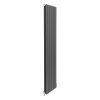 Designer Radiators 180 x 42cm Flat Panel Modern Central Heating Anthracite Grey Vertical Column Double Panel Wall Mounted Slimline Kitchen Living Room Bathroom Commercial Cleaning Brush & Fixing Kit