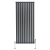 Flat Single Column Radiator - 1600mm x 700mm & Valves - Anthracite Grey