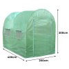 Polytunnel Greenhouse Walk In Galvanised Racking Windows Doors Growhouse PE Cover Gardening Metal Frame Outdoor Storage Garden Tent Vegetable Flower Plant 25mm Diameter | 4 x 2m