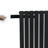 Flat Single Column Radiator - 600 x 1190mm - Black