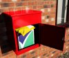 Parcel Post Box Lockable Wall Mounted Secure Large Outdoor Letter Smart Mail Drop Box Weatherproof Galvanised Steel | 5 Keys | 580 x 460 x 360mm