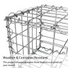 Gabion Baskets Cages Mesh Wire Galvanised Steel Outdoor Stone Basket Spiral Retaining Wall Planter Garden / 100 x 80 x 30cm / 2 Pack