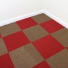 Carpet Tiles 40 x Sand & Scarlet Red 10 Metres Squared Heavy-Duty Commercial Hard Wearing Flooring Domestic Premium Office Home 50cm x 50cm MonsterShop