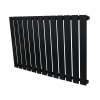 Flat Single Column Radiator - 600 x 910mm - Black