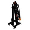 Engine Crane 1 Tonne Ton 1000kg Hydraulic Pump Handle Folding Legs Hoist Lift Jack Stand Handle 6 Portable Heavy Duty Wheels Workshop Garage 4 JIB Positions Chain Hook Black Powder Coated Steel