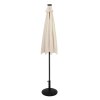 LED Tilt Parasol 2.7m With Tilt Base - Cream