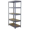 Garage Shelving Storage 5 Tier Heavy Duty Racking 200kg/shelf, Q-Rax Grey 90cm x 182.5cm x 50cm