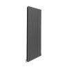 Designer Radiators 160 x 70cm Flat Panel Modern Central Heating Anthracite Grey Vertical Column Double Panel Wall Mounted Slimline Kitchen Living Room Bathroom Commercial Cleaning Brush & Fixing Kit