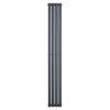Oval Single Column Radiator - 1800 x 240mm - Anthracite Grey