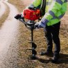 Earth Auger Fence Post Hole Borer Ground 52cc Petrol Spiral Digger 3 Drill Bits Attachments 4 6 8 Inch Extension Pole 80cm 3HP 9000rpm 2 Stroke 1.2L 1.6kw FREE Safety Accessories & Tool Kit