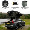 Car Roof Top Tent Camouflage Large Hard Shell Box Gas Assisted Pop Up Bunk 2-3 Person 3000mm Waterproof Camping Telescopic Ladder 5.5cm Mattress Boot Bags Anti Condensation FREE Storage Net & Torch