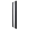 Flat Panel Radiator With Mirror 1800mm x 425mm & TRV Chrome Valves Designer Double Column Vertical Anthracite Grey Carbon Steel Wall Mounted Kitchen Living Room Cleaning Brush Fixing Kit & Brackets