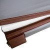 Hot Tub Cover Spa Lid 210cm x 210cm Square Brown Hard Top Weatherproof PVC Leather Foam 25KG/m3 Density Galvanized C-Channel UV Mildew Flame Resistant