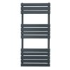 Vertical Towel Radiator Designer Flat Panel 1200mm x 500mm Bathroom Heated Rail Matt Anthracite Grey Central Heating Ladder Heater Wall Mounted Carbon Steel FREE Cleaning Brush Fixing Kit & Brackets