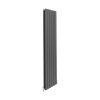 Designer Radiators 160 x 42cm Flat Panel Modern Central Heating Anthracite Grey Vertical Column Double Panel Wall Mounted Slimline Kitchen Living Room Bathroom Commercial Cleaning Brush & Fixing Kit