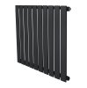 Flat Single Column Radiator - 600 x 700mm - Anthracite Grey