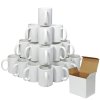 PixMax Blank Polymer Coated 11oz Sublimation Mugs & Gift Boxes, 36 Pack, AAA Grade