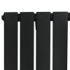 Flat Single Column Radiator - 1800 x 280mm - Black