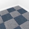 Carpet Tiles 40 x Storm Blue & Platinum Grey 10 Metres Squared Commercial Hard Wearing Heavy Duty Domestic Premium Office Home Flooring 50cm x 50cm MonsterShop