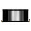 Traditional 4 Column Radiator & Valves - 600 x 1190mm - Black