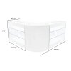 Helios LED Shop Counter Set CM60 & 2 x K1200 - White