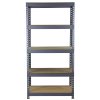 Garage Shelving Storage 5 Tier Heavy Duty Racking 200kg/shelf, Q-Rax Grey 90cm x 182.5cm x 50cm