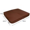 Hot Tub Cover Spa Lid 2m x 2m Square Brown Hard Top Weatherproof PVC Leather Foam 25KG/m3 Density Galvanized C-Channel UV Mildew Flame Resistant 4 x Lock Down Straps With Keys 6 x Lifting Handles