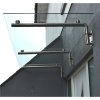 MonsterShop 1800 x 800mm Glass Canopy, 4 Stainless Steel Brackets, Front/Back Door Porch Shelter