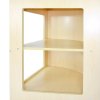 MonsterShop CM60 Corner Shop Counter Retail Showcase Display Cabinet, Maple, 120 x 90 x 60cm