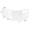 Polaris LED Shop Counter Set K1200, B1200, TB60 & CM60 - White
