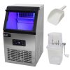 Commercial Ice Cube Maker Stainless Steel Machine 40kg/24hr Restaurant Bar Cafe Hotel IceMaker / FREE Ice Crusher