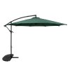 Cantilever Parasol 3m With Half Fan Base - Green