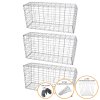 Gabion Baskets Mesh Wire Cages Galvanised Steel Stone Basket Outdoor Spiral Planter Garden Retaining Wall / 100 x 50 x 30cm / 3 Pack